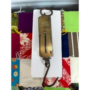Vintage Brass Pocket Balance, kilograms